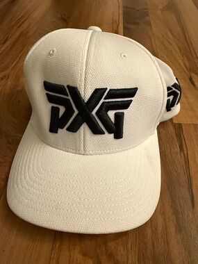 PXG White Cap with Black Raised Logo